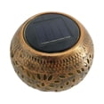 thumbnail image 3 of Lámpara solar de mesa para decoración del hogar, regalo de escritorio, adorno de metal, lámpara decorativa para jardín, cumpleaños, patio, escritorio, Bronce, 3 of 8