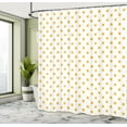 thumbnail image 4 of Ambesonne Polka Dot Shower Curtain, Classic Old Round Forms, 69"Wx75"L, Mustard White, 4 of 4