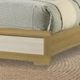 thumbnail image 4 of Kings Brand Furniture Boone Bed Frame in Natural/White Wood Finish with LED Headboard (Queen), 4 of 6