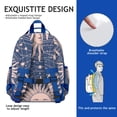 thumbnail image 4 of Mystical Goth Students Backpack with Witchy Astrology Sun, Moon, and Golden Star Print, Gothic Celestial Spiritual Design, Adjustable Straps and Large Capacity, 4 of 6