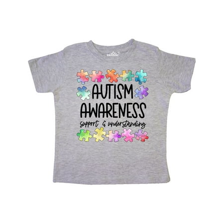 

Inktastic Autism Awareness Support and Understanding Puzzle Pieces Gift Toddler Boy or Toddler Girl T-Shirt