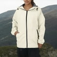 thumbnail image 2 of Women's Lightweight Hooded Rain Jacket Jacket Large Size Casual Windbreaker With Pockets, 2 of 7