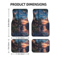 thumbnail image 2 of Salouo Twilight Canal Reflection for Car Floor Mat Set of 4–Car Carpet Mats - Car Mats with Anti-Slip Backing & Driver Heel Pad Universal Fit for Cars, Trucks, SUVs, and Vans, 2 of 6