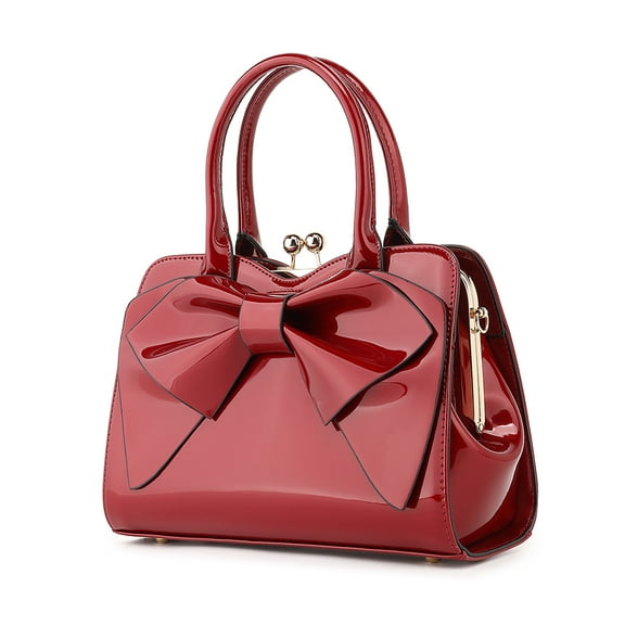 Style Strategy purses patent leather Satchel handbags for women Top Handle snap lock Shoulder bags crossbody for women