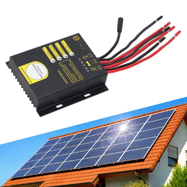 Controlador de Carga Solar MPPT, Regulador de Batería de Panel Solar Universal Resistente Al Agua Resistente Al Agua de Aluminio Con Control Para Batería Ácida Li