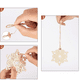 thumbnail image 3 of Adornos en forma de copos de nieve de rodajas de madera navideñas, accesorios de bricolaje para manualidades de madera, 3 of 5