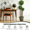 thumbnail image 4 of Costway 4’Artificial Topiary Triple Ball Tree Plant Outdoor Indoor UV Resistant, 4 of 9