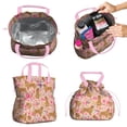 thumbnail image 2 of Golden Retriever with Flowers Drawstring Lunch Bag Women - Drawstring Lunch Bag Insulated for Work Office - Stain-Resistant Large Lunchbags for Women with Multi-Pockets, 2 of 6