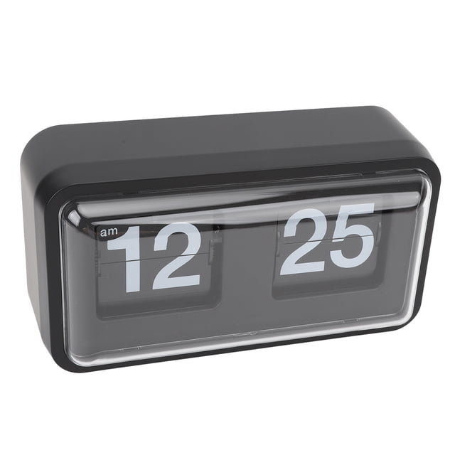 Flip Desk Clock, Digital Retro Flip Down Clock with Clear Cover Multifunctional Digital Clock for Home Office Decor