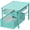 Turquoise, variant on PETGLE Stackable 3 Tier Slide Basket Organizer Drawer, Turquoise