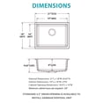thumbnail image 3 of dokea Quartz Kitchen Sink - 21” x 18” Black Granite Composite Undermount Bar Sink, 3 of 12
