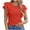 Red, variant on Sakmal Pleated T Shirts Womens Short Sleeve Crew Neck Ruffle Shirts Black Womens Summer Tops