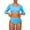 Blue, variant on DGMIOCS Women's Triangle Bikini Tankini Set White M