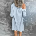 thumbnail image 6 of Fiaer Long Cardigans Sweaters for Women with Pocket Long Sleeve Plus Size V Neck Lightweight Fashion Knit Tops Light Blue S, 6 of 8