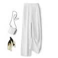 thumbnail image 4 of Dyfzdhu Wide Leg Pants for Women Elastic High Waisted Straight Suit Pants Loose Dress Pants With Pockets White, 4 of 4