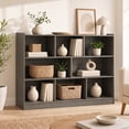 thumbnail image 5 of Costway 3-tier Open Bookcase 8-Cube Bookshelf Storage Display Cabinet French Oak Gray, 5 of 10