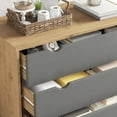 thumbnail image 3 of vidaXL OTTA Cabinet with 4 Drawers and 4 Wooden Legs, Brown, 3 of 6
