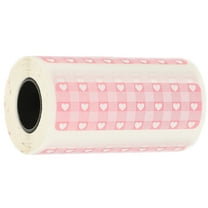 DINHEAROM Thermal Printing Papers Pink Adhesive Material Heat Resistant Technology 1 Roll 2x0.6in