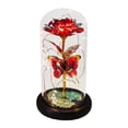 thumbnail image 2 of Rose Flowers Glass Rose LED Light Gift for Valentine‘s Day Blue, 2 of 5
