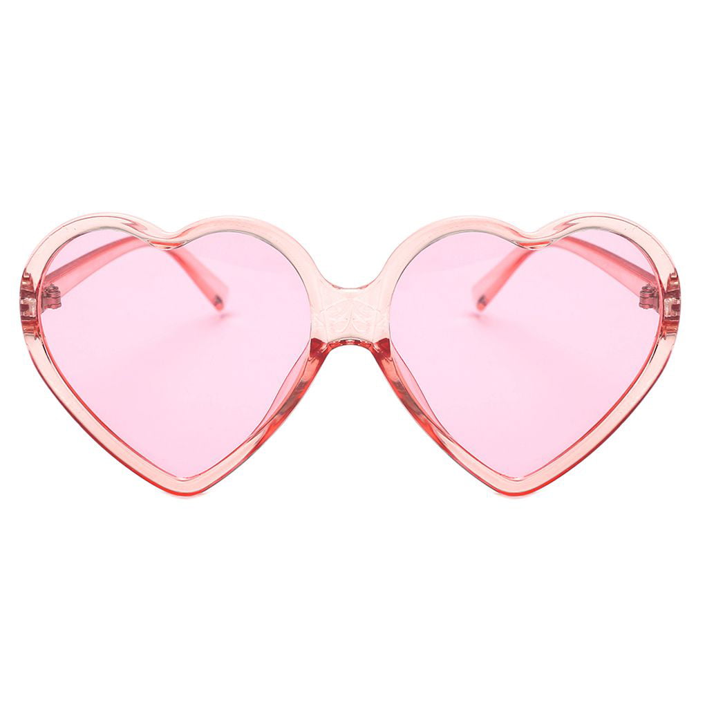 GeweYeeli Women Love Heart Shaped Sunglasses Ladies Shopping UV