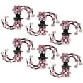 thumbnail image 1 of BRIGHTFUFU 6 mini horquillas con diamantes de imitación para mujer y niña, pinzas para el pelo con flor de ciruelo, accesorios para el pelo de novia para boda (rosa), 1 of 8