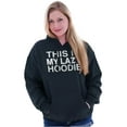 thumbnail image 3 of This Is My Lazy Hoodie Slacker Unisex Plus Fleece Graphic Hoodie Brisco Brands 4X, 3 of 4