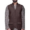 thumbnail image 4 of Atasi Traditional Printed Kurta Churidar Pajama Set With Nehru Jacket For Men, 4 of 5