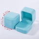 thumbnail image 2 of Paquete de 3 cajas de terciopelo para anillos, estuche para pendientes, cajas de regalo para anillos y aretes, expositor de joyas (azul, caja para anillos), 2 of 2