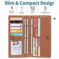 thumbnail image 3 of FALAN MULE Ultra Slim Thin Women Wallet RFID Blocking Card Holder Leather Bifold Ladies Wallet, 3 of 7