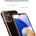 thumbnail image 4 of for Samsung Galaxy A14 5G Case Luxury Plating Case Cover Slim Lightweight Glossy Bling Phone Case Soft TPU Shockproof Bumper Case Electroplated Case,Black, 4 of 10