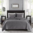 thumbnail image 2 of Madison Park Harper 3 Piece Coverlet Set Grey FullQueen, 2 of 3