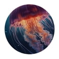 thumbnail image 2 of JEUXUS Round Fitted Tablecloth with Elastic Edged, Colorful Jellyfish Round Table Cover, Abstract Jellyfish Waterproof Table Cover for Kitchen Dining Holiday Parties Decoration,Fit for Round Tables, 2 of 7