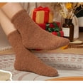 thumbnail image 3 of Mygeromon Fuzzy Socks for Women Fluffy Cozy Soft Socks for Winter Christmas Gifts 5 Pairs(Brown Series), 3 of 5