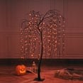 thumbnail image 2 of LIGHTSHARE 7 Feet Halloween Willow Tree, 256 LED Lights for Home, Festival, Nativity,Party, and Christmas Decoration,Includes Spiders and White Cobweb,Indoor Outdoor Use,Orange, 2 of 5