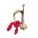 thumbnail image 2 of Soplando Bugle Scouting Trompeta Bugle Instrumento musical Trompeta de estilo clásico Brass Bugle para banda Orquesta Principiante Escuela , Dorado, 2 of 8