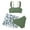 Green-5, variant on Teen Girl Swimsuit 3 Piece Bathing Suit with Beach Skirt Summer Beach Swimwear Bikinis for Teens 13-14 Years