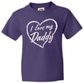 thumbnail image 3 of Inktastic I Love My Daddy in White Chalk Heart Youth T-Shirt, 3 of 5
