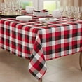 thumbnail image 2 of Fennco Styles Classic Buffalo Plaid Cotton Blend Tablecloth - Holiday Plaid Table Cover for Christmas, Home, Dining Room Decor, Banquet, Family Gathering and Special Occasion, 2 of 6