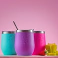 thumbnail image 5 of Stainless Steel Insulated Wine Tumbler - Purple by Chillout Life for Unisex - 2 x 12 oz Tumbler, 5 of 5