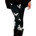 thumbnail image 4 of QHFBli Lined Leggings for Women Summer Women's Fashion Casual Solid Hollowed Out 3/4 Length Capri Pants for Everyday Wear Comfortable Stretchy, 4 of 5