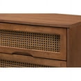 thumbnail image 6 of Baxton Studio Barrett Mid-Century Modern Walnut Brown Finished Wood and Synthetic Rattan 6-Drawer Dresser, 6 of 7