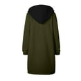 thumbnail image 4 of IROINNID Zip Up Jacket for Women Solid Color Winter Casual Zip Up Long Sleeve Hooded Outerwear with Pocket,Olive Green, 4 of 4