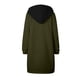 thumbnail image 3 of ICHUANYI Clearance Women's Solid Color Jacket Thickening And Fleece And Winter Casual Zipper Long Sleeve Pocket Hooded Long Sweater(Army Green, L) ICHUANYI WER2023081509033, 3 of 4