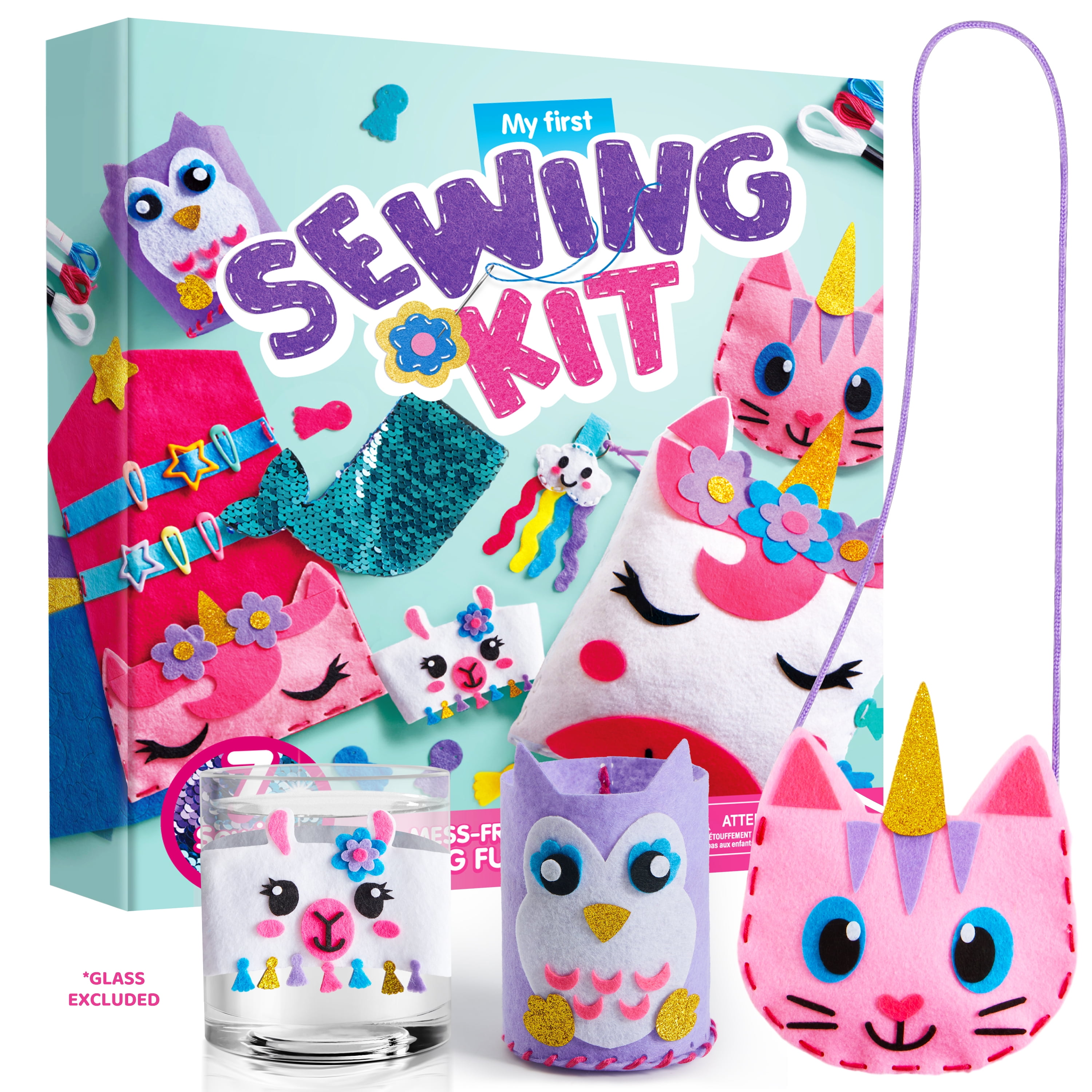 ハートフェルトレターズオブフレンドシップ　７人セット Joyfy 7 Sewing Projects Felt Sewing Kit for Kids, Magical Unicorn