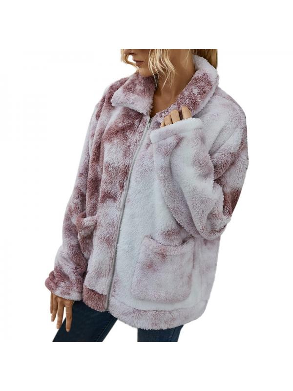 Luxsea Women Autumn Casual Ladies Fashion Tie Dye Jacket With Pocket Daily Coats - image 1 of 7