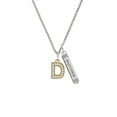 thumbnail image 2 of Delight Jewelry Goldtone Crystal Initial - D - Silvertone Mother Daughter Bar Charm Necklace, 23", 2 of 4