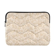 JIALIOU Laptop Sleeve Case with Zipper 13-13.3/15-16 Inch Compatible with MacBook HP Lenovo Dell ASUS Acer, Beige Small Floral Motifs