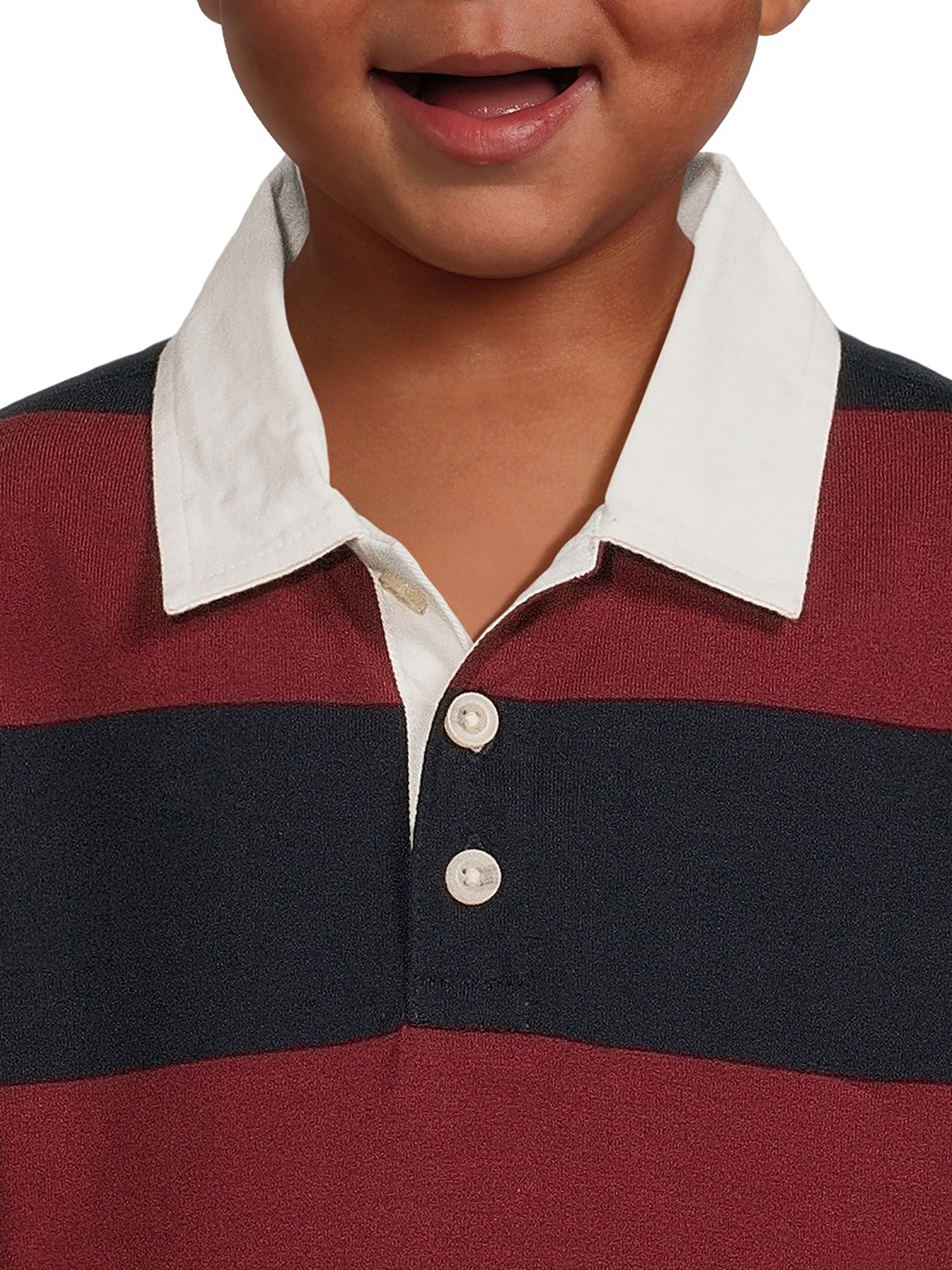 Wrangler Toddler Boys’ Long Sleeve Polo Shirt, Size 2T-5T