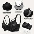 HSIA Womens Plus Size Sexy Bras Full Coverage Mesh Unlined Minimizer