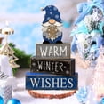 thumbnail image 2 of Set de decoración de gnomos navideños de madera para sombrear líneas en invierno, 2 of 6